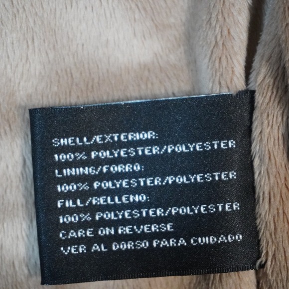 Ellen Tracy Quilted Jacket M Tan Beige‎ Lightweight Full Zip Drawstring Coat - Picture 5 of 13